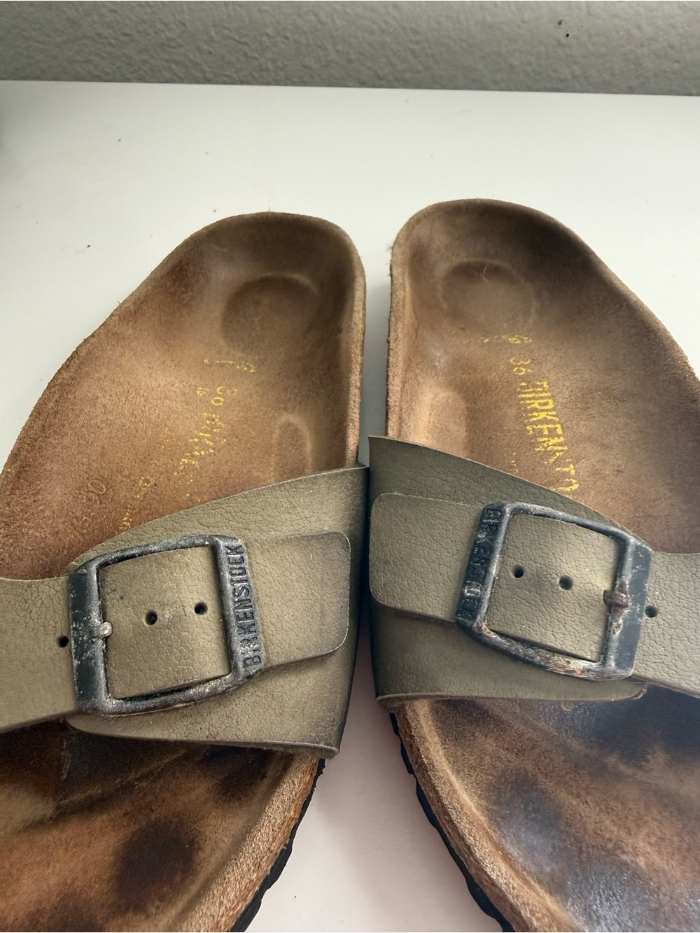 Birkenstock Madrid women size 5 Taupe Brown Cross Strap Sandals - Picture 8 of 9